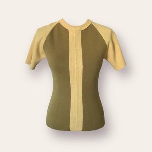 Vintage Pullover Sweatshirt Sweater - Green/Yellow